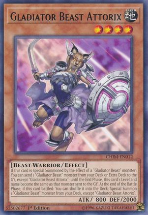 Gladiator Beast Attorix [CHIM-EN012] Rare - Yu-Gi-Oh! - Card Brawlers | Quebec | Canada |