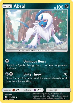 Absol (133/236) [Sun & Moon: Cosmic Eclipse] - Pokémon - Card Brawlers | Quebec | Canada |