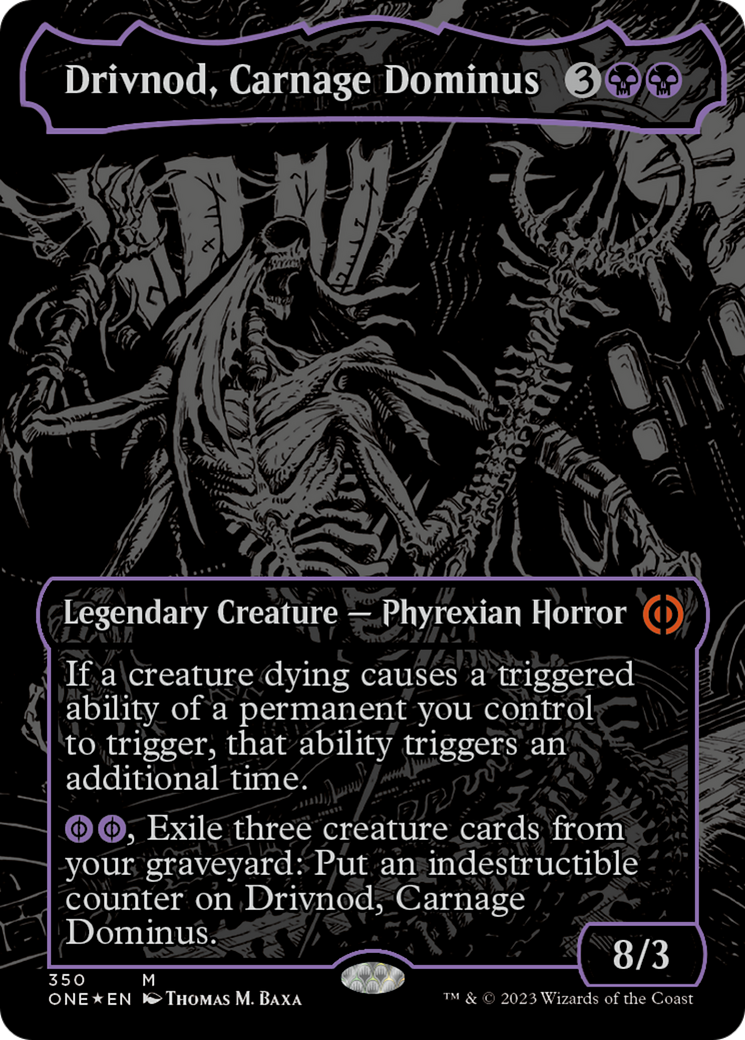 Drivnod, Carnage Dominus (Oil Slick Raised Foil) [Phyrexia: All Will Be One] - Magic: The Gathering - Card Brawlers | Quebec | Canada |