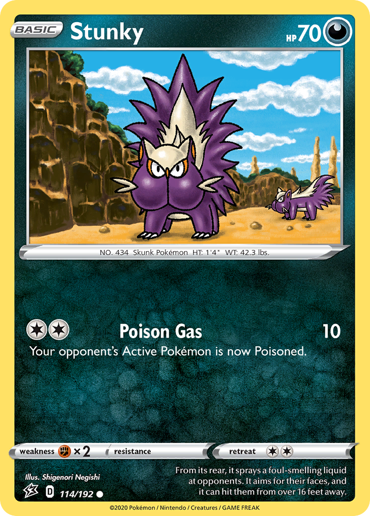 Stunky (114/192) [Sword & Shield: Rebel Clash] - Pokémon - Card Brawlers | Quebec | Canada |