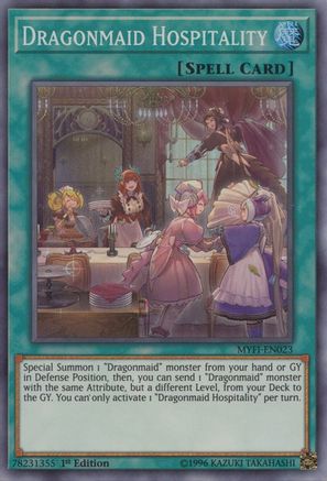 Dragonmaid Hospitality [MYFI-EN023] Super Rare - Yu-Gi-Oh! - Card Brawlers | Quebec | Canada |
