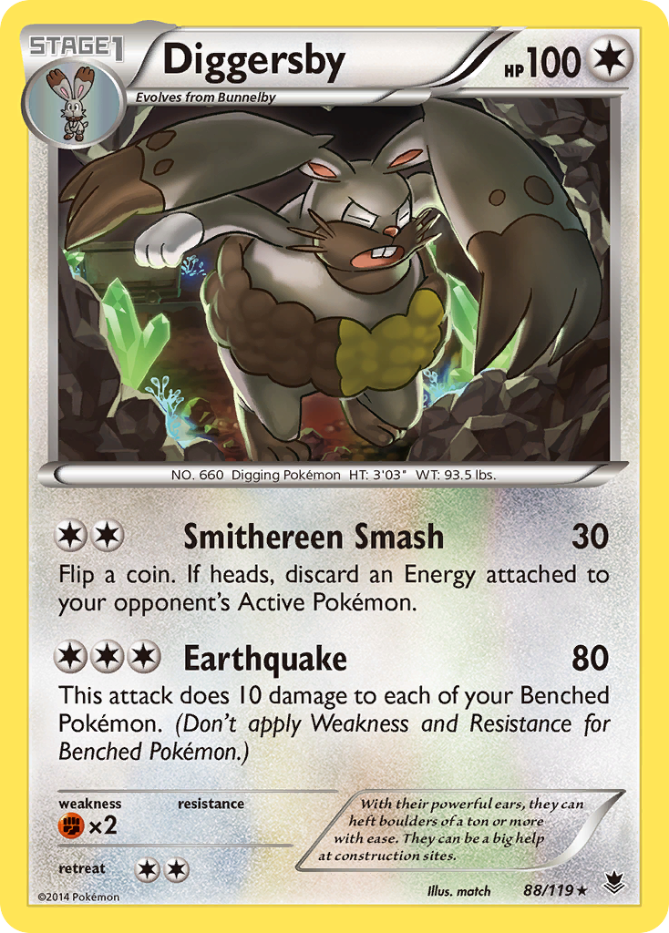 Diggersby (88/119) [XY: Phantom Forces] - Pokémon - Card Brawlers | Quebec | Canada |