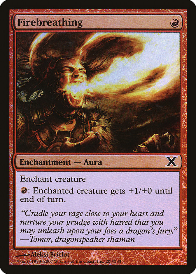 Firebreathing (Premium Foil) [Tenth Edition] - Magic: The Gathering - Card Brawlers | Quebec | Canada |