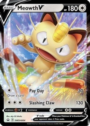 Meowth V (SWSH004) [Sword & Shield: Black Star Promos] - Pokémon - Card Brawlers | Quebec | Canada |