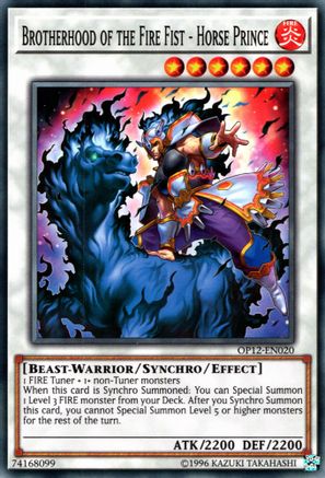 Brotherhood of the Fire Fist - Horse Prince [OP12-EN020] Common - Yu-Gi-Oh! - Card Brawlers | Quebec | Canada |