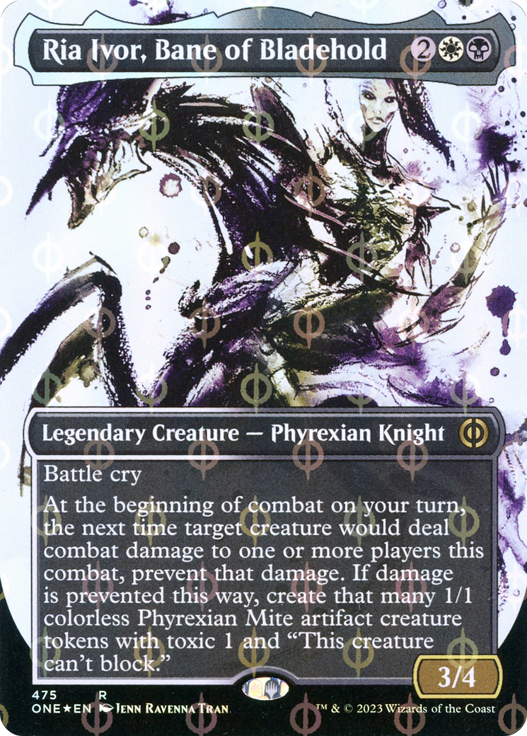 Ria Ivor, Bane of Bladehold (Borderless Ichor Step-and-Compleat Foil) [Phyrexia: All Will Be One] - Magic: The Gathering - Card Brawlers | Quebec | Canada |