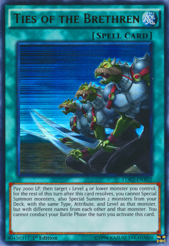 Ties of the Brethren [LDK2-ENY02] Ultra Rare - Yu-Gi-Oh! - Card Brawlers | Quebec | Canada |