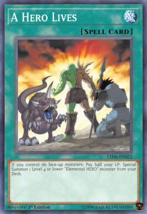 A Hero Lives [LED6-EN022] Common - Yu-Gi-Oh! - Card Brawlers | Quebec | Canada |