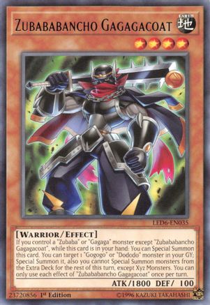 Zubababancho Gagagacoat [LED6-EN035] Rare - Yu-Gi-Oh! - Card Brawlers | Quebec | Canada |