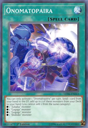 Onomatopaira [LED6-EN043] Common - Yu-Gi-Oh! - Card Brawlers | Quebec | Canada |