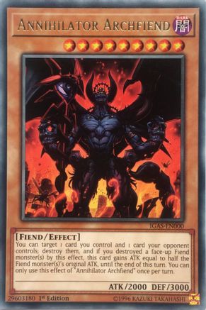 Annihilator Archfiend [IGAS-EN000] Rare - Yu-Gi-Oh! - Card Brawlers | Quebec | Canada |