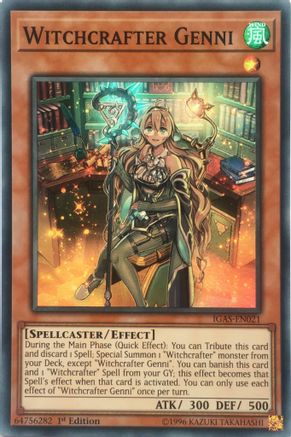 Witchcrafter Genni [IGAS-EN021] Super Rare - Yu-Gi-Oh! - Card Brawlers | Quebec | Canada |