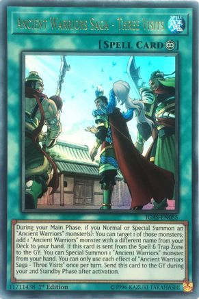 Ancient Warriors Saga - Three Visits [IGAS-EN055] Ultra Rare - Yu-Gi-Oh! - Card Brawlers | Quebec | Canada |