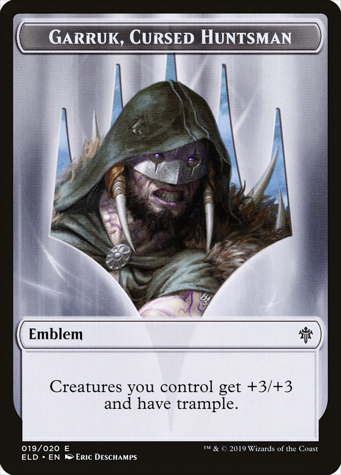 Garruk, Cursed Huntsman Emblem [Throne of Eldraine Tokens] - Magic: The Gathering - Card Brawlers | Quebec | Canada |