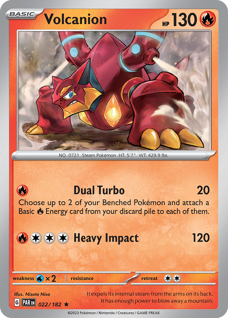 Volcanion (022/182) [Scarlet & Violet: Paradox Rift] - Pokémon - Card Brawlers | Quebec | Canada |
