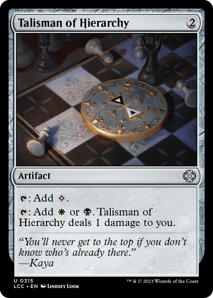 Talisman of Hierarchy [The Lost Caverns of Ixalan Commander] - Magic: The Gathering - Card Brawlers | Quebec | Canada |