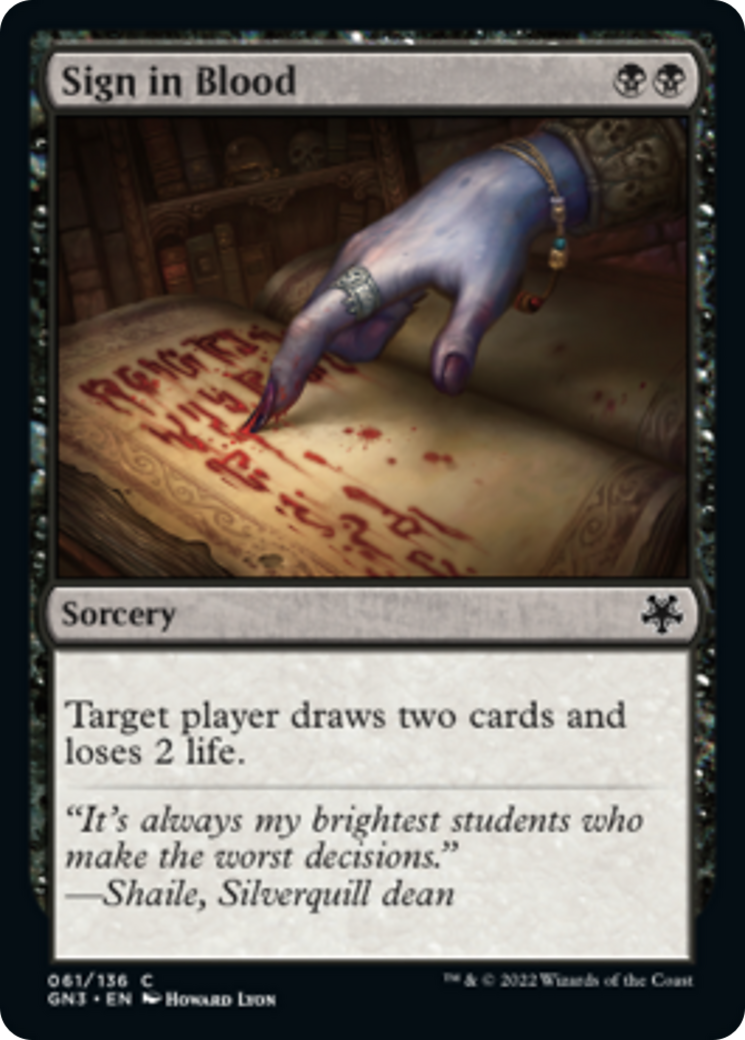 Sign in Blood [Game Night: Free-for-All] - Magic: The Gathering - Card Brawlers | Quebec | Canada |