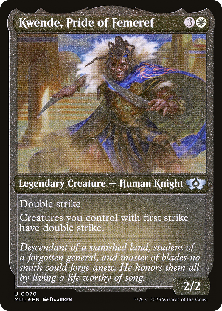 Kwende, Pride of Femeref (Foil Etched) [Multiverse Legends] - Magic: The Gathering - Card Brawlers | Quebec | Canada |