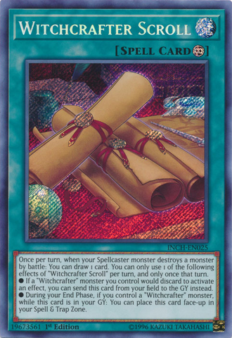 Witchcrafter Scroll [INCH-EN025] Secret Rare - Yu-Gi-Oh! - Card Brawlers | Quebec | Canada |