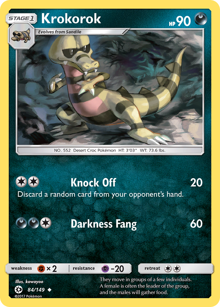 Krokorok (84/149) [Sun & Moon: Base Set] - Pokémon - Card Brawlers | Quebec | Canada |