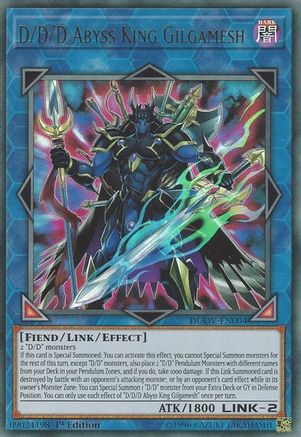 D/D/D Abyss King Gilgamesh [DUOV-EN004] Ultra Rare - Yu-Gi-Oh! - Card Brawlers | Quebec | Canada |