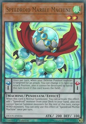 Speedroid Marble Machine [DUOV-EN034] Ultra Rare - Yu-Gi-Oh! - Card Brawlers | Quebec | Canada |