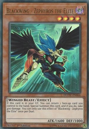 Blackwing - Zephyros the Elite [DUOV-EN066] Ultra Rare - Yu-Gi-Oh! - Card Brawlers | Quebec | Canada |