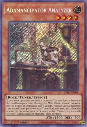 Adamancipator Analyzer [SESL-EN003] Secret Rare - Yu-Gi-Oh! - Card Brawlers | Quebec | Canada |