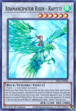 Adamancipator Risen - Raptite [SESL-EN008] Super Rare - Yu-Gi-Oh! - Card Brawlers | Quebec | Canada |