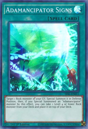 Adamancipator Signs [SESL-EN011] Super Rare - Yu-Gi-Oh! - Card Brawlers | Quebec | Canada |