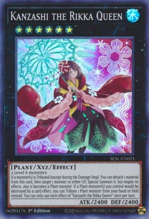 Kanzashi the Rikka Queen [SESL-EN021] Super Rare - Yu-Gi-Oh! - Card Brawlers | Quebec | Canada |