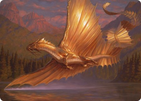 Adult Gold Dragon Art Card [Dungeons & Dragons: Adventures in the Forgotten Realms Art Series] - Magic: The Gathering - Card Brawlers | Quebec | Canada |