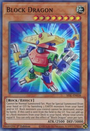 Block Dragon [SESL-EN038] Super Rare - Yu-Gi-Oh! - Card Brawlers | Quebec | Canada |