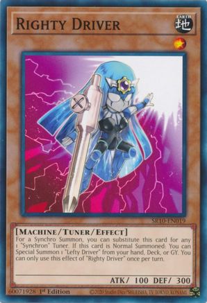 Righty Driver [SR10-EN019] Common - Yu-Gi-Oh! - Card Brawlers | Quebec | Canada |