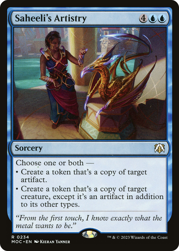 Saheeli's Artistry [March of the Machine Commander] - Magic: The Gathering - Card Brawlers | Quebec | Canada |