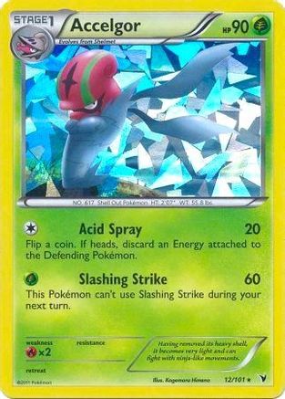 Accelgor (12/101) (Cracked Ice Holo) (Theme Deck Exclusive) [Black & White: Noble Victories] - Pokémon - Card Brawlers | Quebec | Canada |