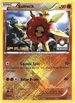 Solrock (64/146) (3rd Place League Challenge Promo) [XY: Base Set] - Pokémon - Card Brawlers | Quebec | Canada |