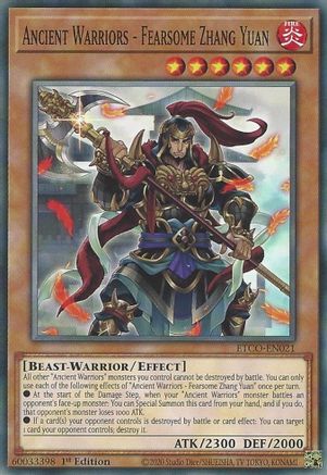 Ancient Warriors - Fearsome Zhang Yuan [ETCO-EN021] Common - Yu-Gi-Oh! - Card Brawlers | Quebec | Canada |
