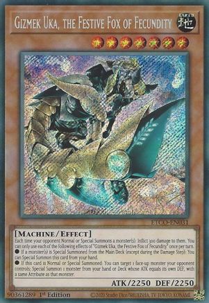 Gizmek Uka, the Festive Fox of Fecundity [ETCO-EN031] Secret Rare