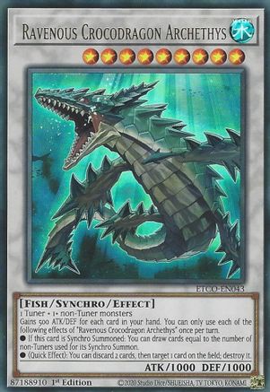 Ravenous Crocodragon Archethys [ETCO-EN043] Ultra Rare - Yu-Gi-Oh! - Card Brawlers | Quebec | Canada |