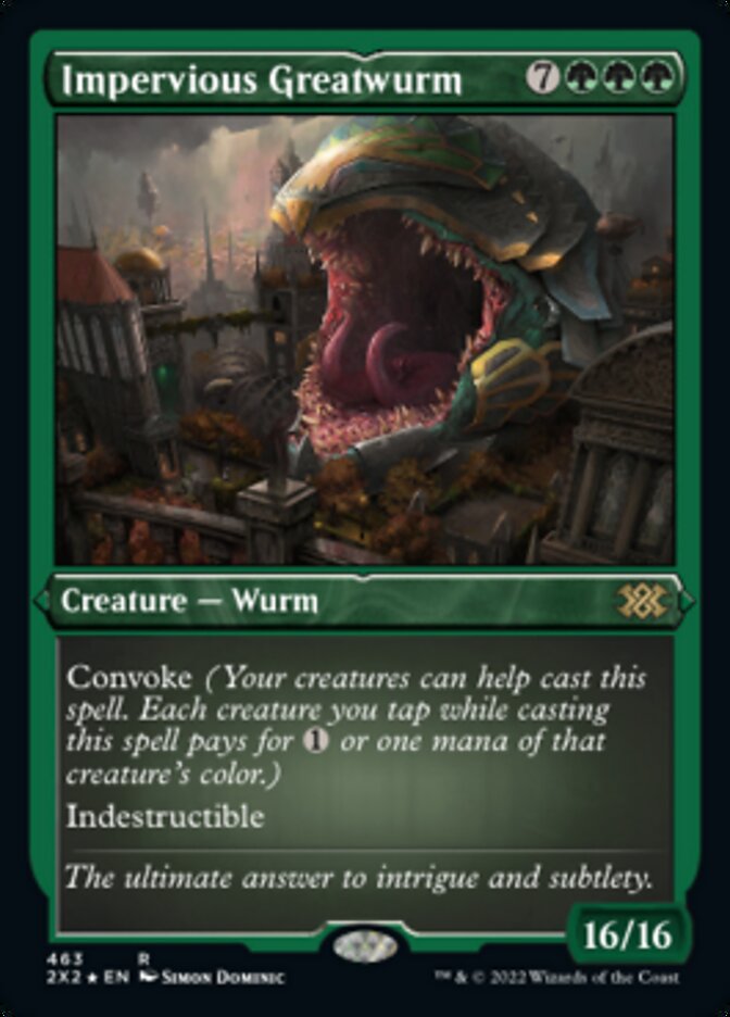 Impervious Greatwurm (Foil Etched) [Double Masters 2022] - Magic: The Gathering - Card Brawlers | Quebec | Canada |