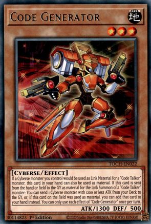 Code Generator [TOCH-EN022] Rare - Yu-Gi-Oh! - Card Brawlers | Quebec | Canada |