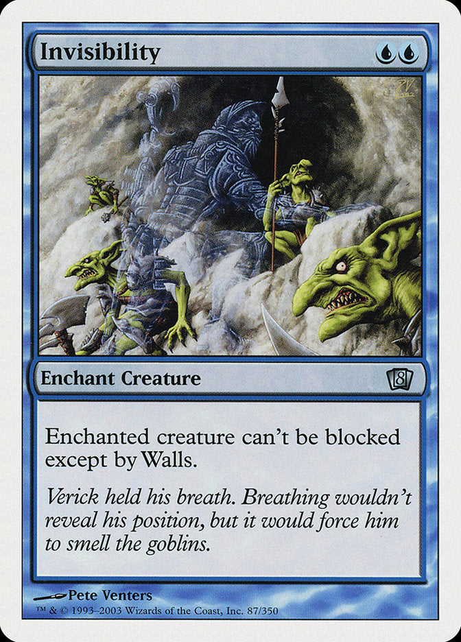 Invisibility [Eighth Edition] - Magic: The Gathering - Card Brawlers | Quebec | Canada |