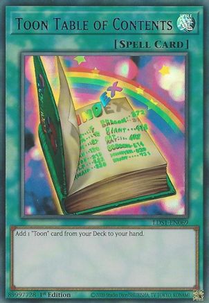 Toon Table of Contents (Blue) [LDS1-EN069] Ultra Rare - Yu-Gi-Oh! - Card Brawlers | Quebec | Canada |