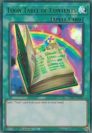 Toon Table of Contents (Green) [LDS1-EN069] Ultra Rare - Yu-Gi-Oh! - Card Brawlers | Quebec | Canada |