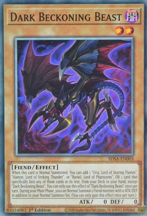 Dark Beckoning Beast [SDSA-EN003] Common - Yu-Gi-Oh! - Card Brawlers | Quebec | Canada |