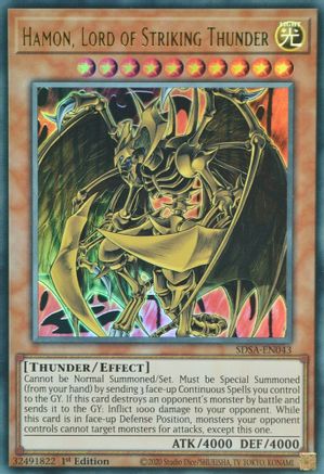 Hamon, Lord of Striking Thunder [SDSA-EN043] Ultra Rare - Yu-Gi-Oh! - Card Brawlers | Quebec | Canada |