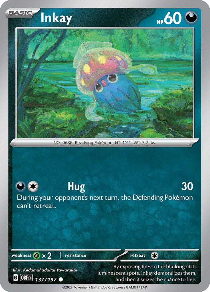 Inkay (137/197) [Scarlet & Violet: Obsidian Flames] - Pokémon - Card Brawlers | Quebec | Canada |