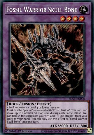 Fossil Warrior Skull Bone [BLAR-EN008] Secret Rare - Yu-Gi-Oh! - Card Brawlers | Quebec | Canada |