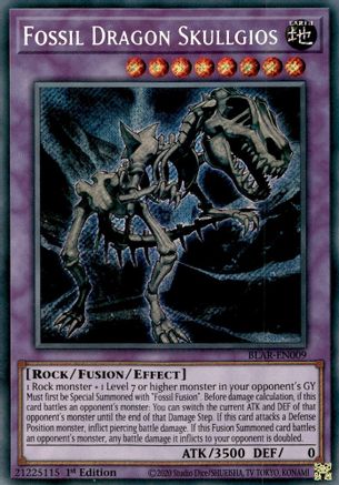 Fossil Dragon Skullgios [BLAR-EN009] Secret Rare - Yu-Gi-Oh! - Card Brawlers | Quebec | Canada |